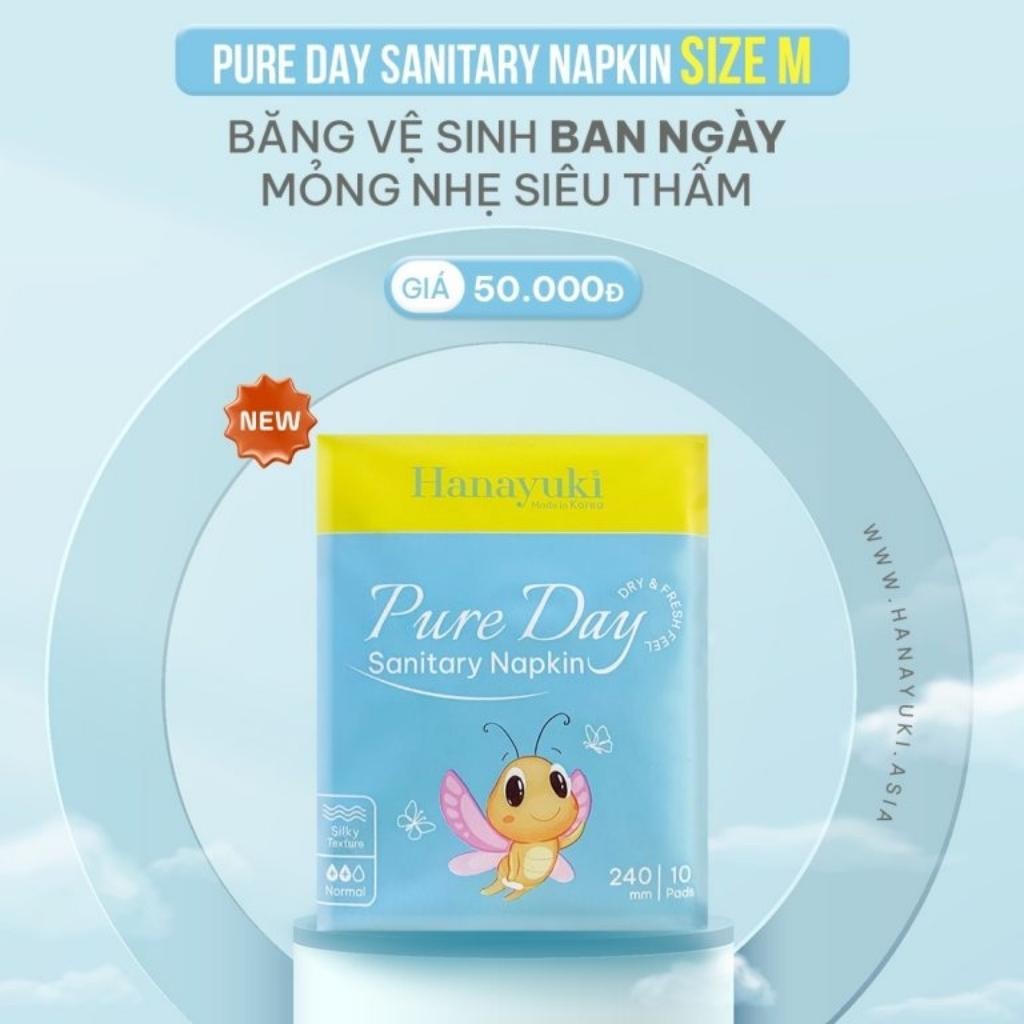 Băng Vệ Sinh Ban Ngày Pure Day Sanitary Napkin Size M